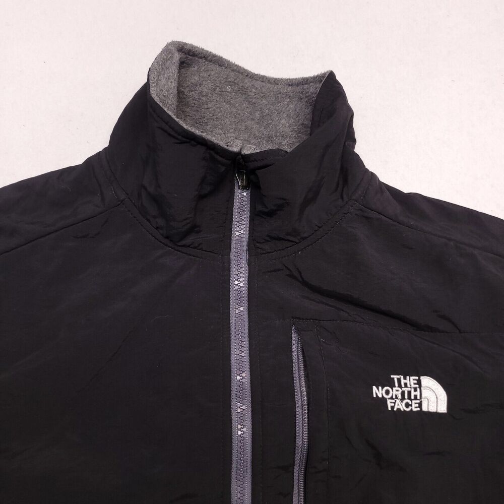 The North Face Zip Up Long Sleeve Casual Jacket Womens Size Large L Black Gray